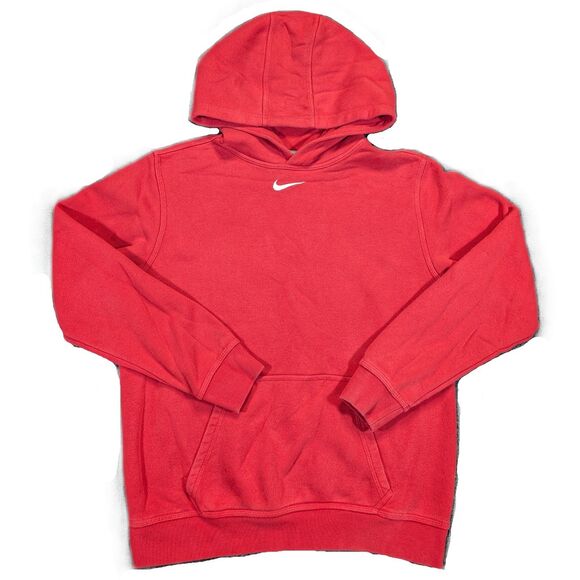 Vintage Nike Center Check Swoosh Mens XL Hoodie Red Sweater Sweatshirt Y2K - Picture 1 of 7